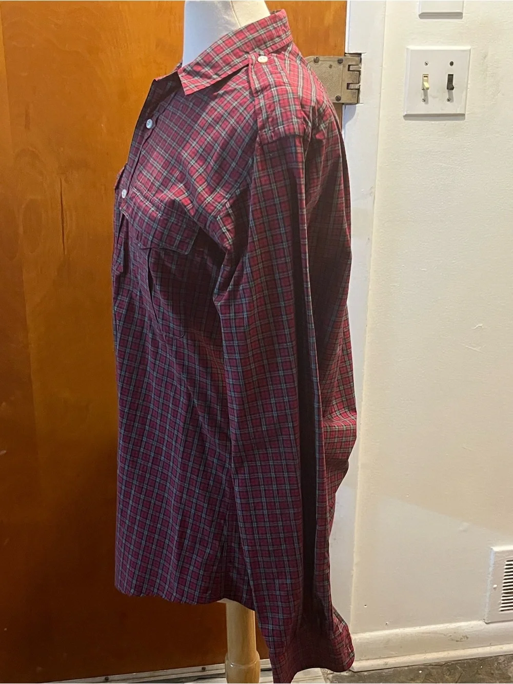 Polo Ralph Lauren Men's Red Western Plaid Shirt. Size M. Pre-Owned Vintage EUC